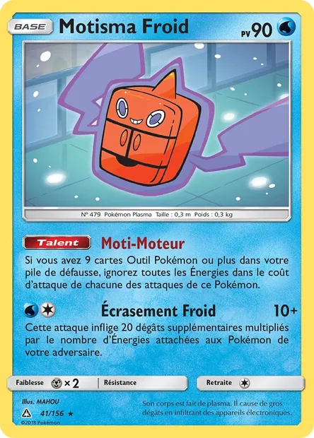 Motisma Froid, carte Pokémon UPR 41 — extension Ultra-Prisme