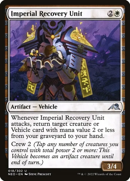 Imperial Recovery Unit, Magic card NEO 18 — Kamigawa: Neon Dynasty set