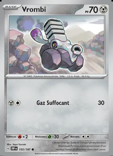 Vrombi, carte Pokémon OBF 155 — extension Flammes Obsidiennes