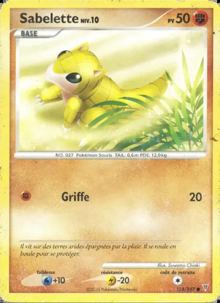 Sabelette, carte Pokémon SV 124 — extension Vainqueurs Suprêmes
