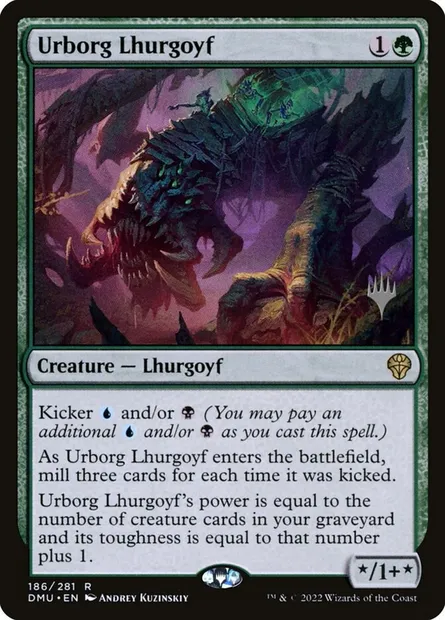 Urborg Lhurgoyf, Magic card PDMU 186p — Dominaria United Promos set