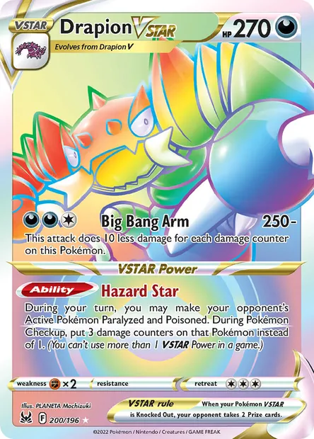 Drapion VSTAR, Pokémon card LOR 200 — Lost Origin set
