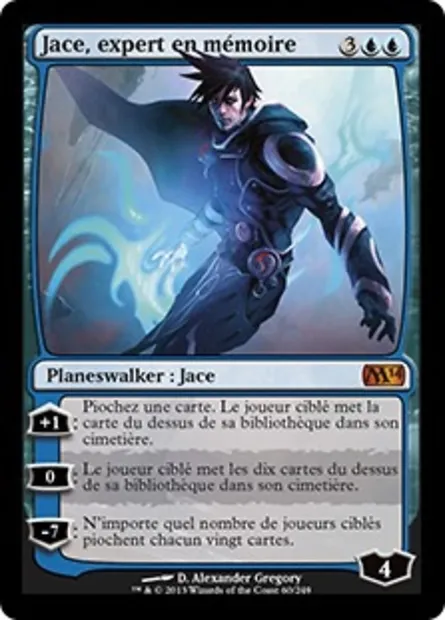 Jace, expert en mémoire, carte Magic M14 60 — extension Magic 2014