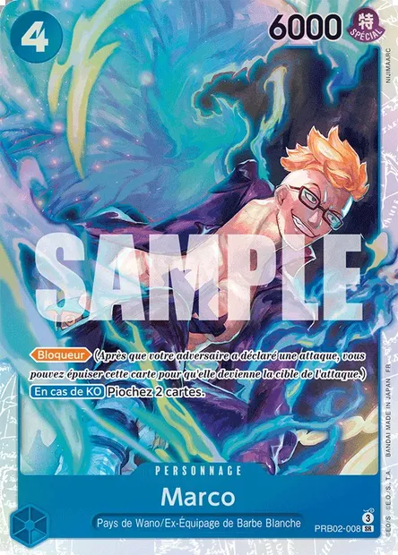 Marco, carte One Piece PRB02-008 — extension ONE PIECE CARD THE BEST VOL.2