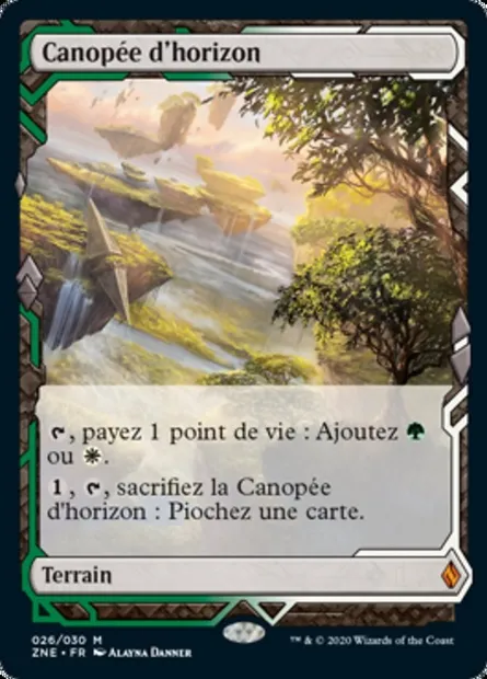 Canopée d'horizon, carte Magic ZNE 26 — extension Zendikar Rising Expeditions