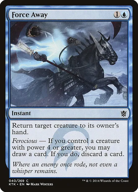 Force Away, Magic card KTK 40 — Khans of Tarkir set