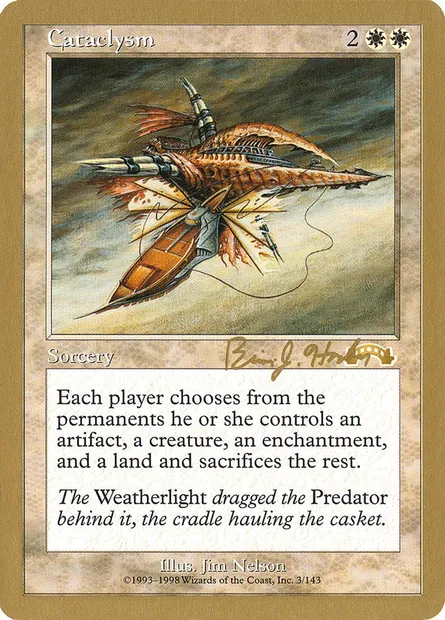 Cataclysm, Magic card WC98 bh3 — World Championship Decks 1998 set