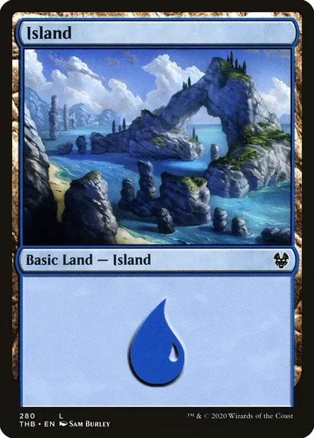 Island, Magic card THB 280 — Theros Beyond Death set