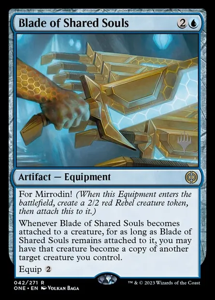 Lame des âmes partagées, carte Magic PONE 42p — extension Phyrexia: All Will Be One Promos