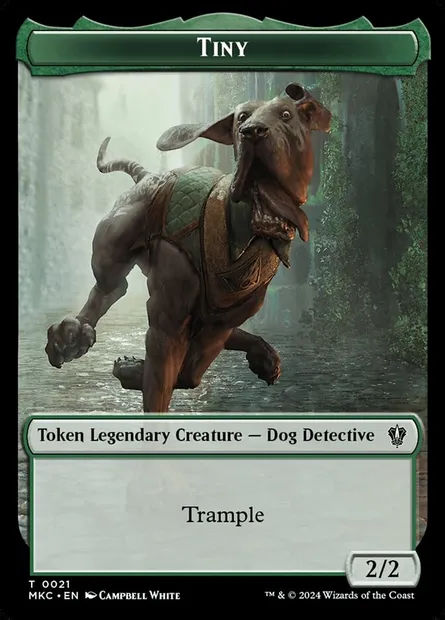 Tiny, carte Magic TMKC 21 — extension Murders at Karlov Manor Commander Tokens