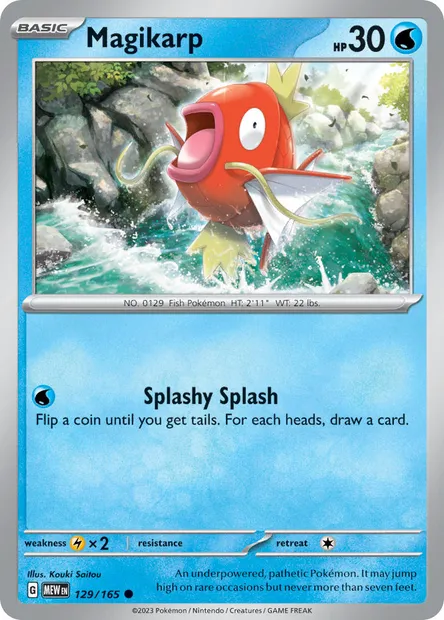 Magikarp, Pokémon card MEW 129 — 151 set