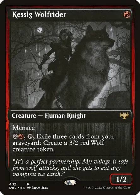 Kessig Wolfrider, Magic card DBL 432 — Innistrad: Double Feature set