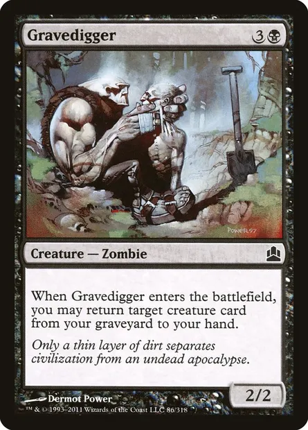 Gravedigger, Magic card CMD 86 — Commander 2011 set