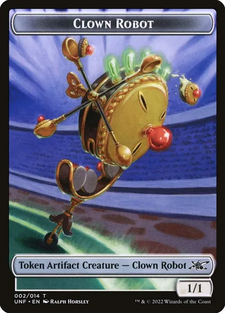 Clown Robot, carte Magic TUNF 2 — extension Unfinity Tokens