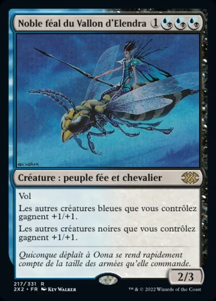 Noble féal du Vallon d'Elendra, carte Magic 2X2 217 — extension Double Masters 2022