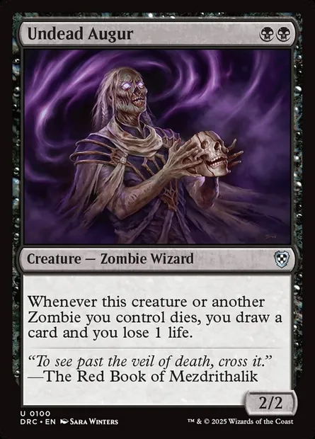 Undead Augur, Magic card DRC 100 — Aetherdrift Commander set