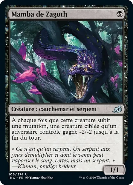Mamba de Zagoth, carte Magic IKO 106 — extension Ikoria: Lair of Behemoths
