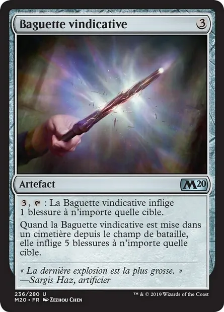 Baguette vindicative, carte Magic M20 236 — extension Core Set 2020