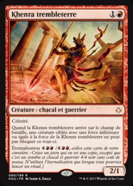 Khenra trembleterre, carte Magic HOU 90 — extension L’âge de la destruction
