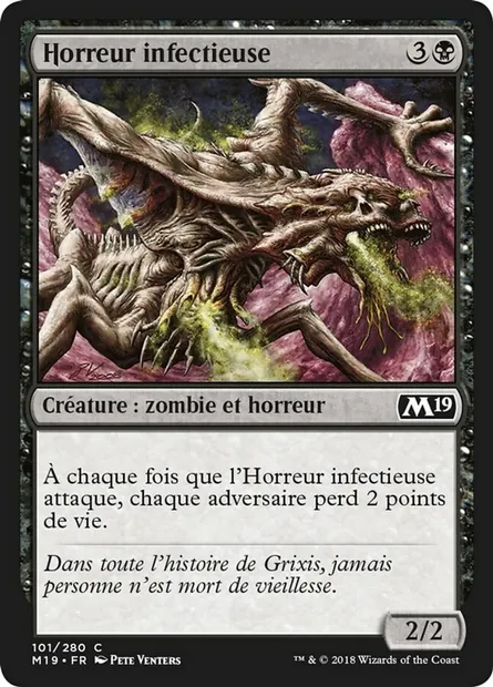 Horreur infectieuse, carte Magic M19 101 — extension Core Set 2019