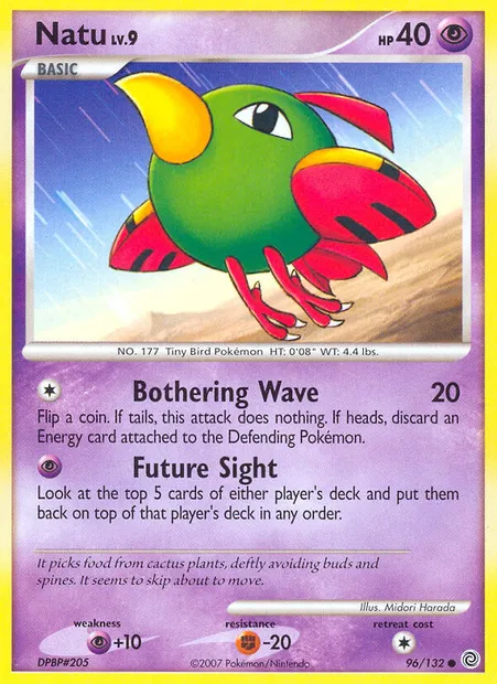 Natu, Pokémon card SW 96 — Secret Wonders set