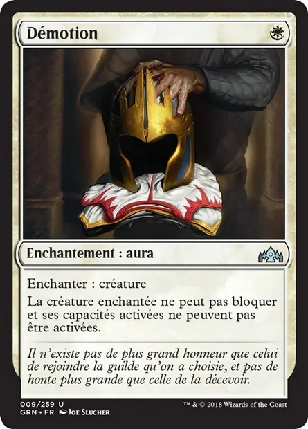 Démotion, carte Magic GRN 9 — extension Les Guildes de Ravnica