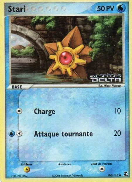 Stari, carte Pokémon DS 84 — extension EX Espèces Delta