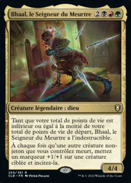 Bhaal, le Seigneur du Meurtre, carte Magic CLB 268 — extension Commander Légendes : la bataille de la Porte de Baldur