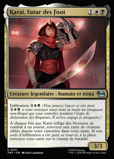 Karai, futur des Foot, carte Magic TMT 151 — extension Teenage Mutant Ninja Turtles