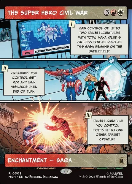 The Super Hero Civil War, Magic card MSH 308 — Marvel Super Heroes set