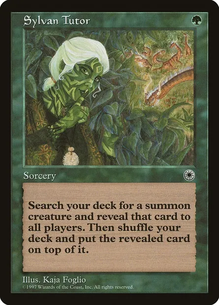 Sylvan Tutor, Magic card POR 188 — Portal set