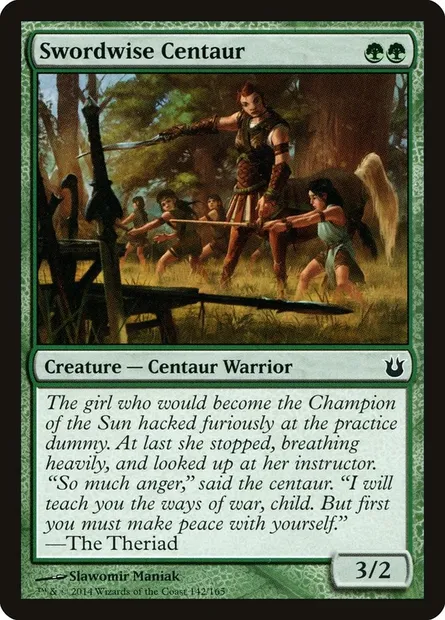Swordwise Centaur, Magic card BNG 142 — Born of the Gods set