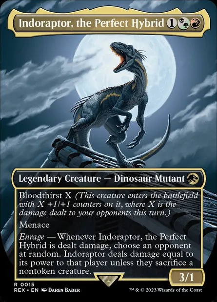 Indoraptor, the Perfect Hybrid, Magic card REX 15 — Jurassic World Collection set