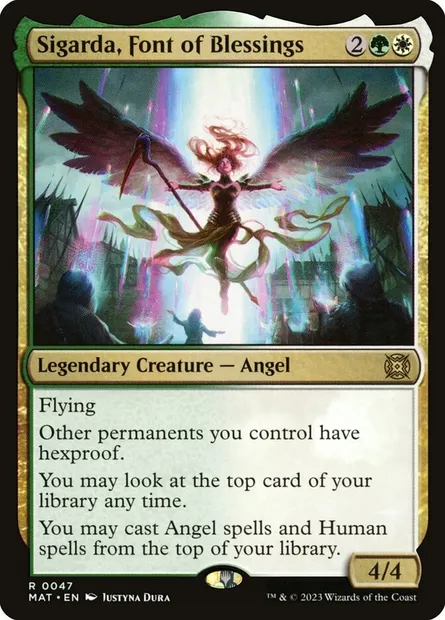 Sigarda, Font of Blessings, Magic card MAT 47 — March of the Machine: The Aftermath set