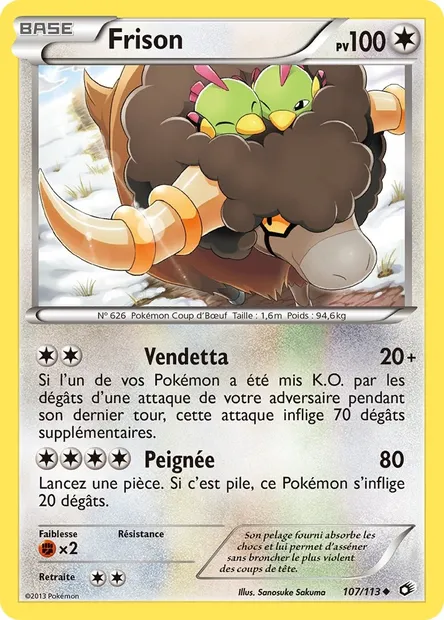 Frison, carte Pokémon LTR 107 — extension Legendary Treasures