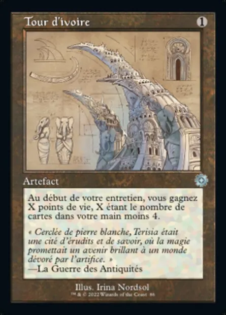 Tour d'ivoire, carte Magic BRR 86 — extension The Brothers' War Retro Artifacts