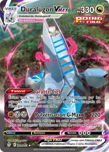 Duralugon VMAX, carte Pokémon EVS 220 — extension Évolution Céleste