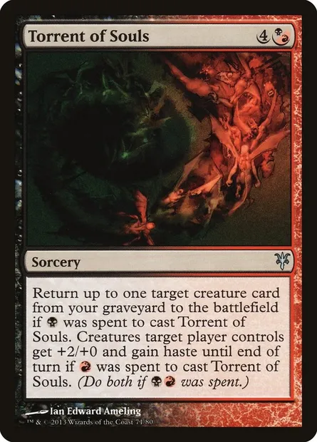 Torrent d'âmes, carte Magic DDK 71 — extension Duel Decks: Sorin vs. Tibalt