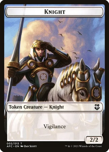 Knight, Magic card TAFC 2 — Forgotten Realms Commander Tokens set