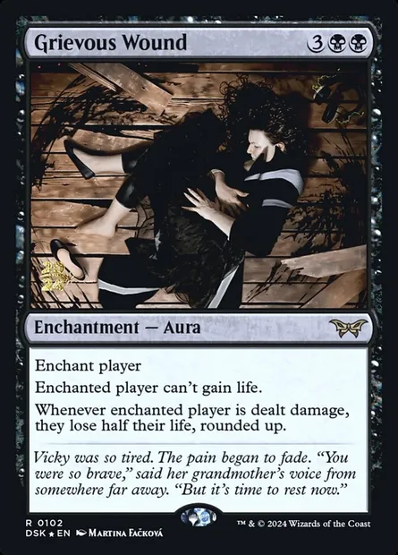 Blessure grave, carte Magic PDSK 102s — extension Duskmourn: House of Horror Promos