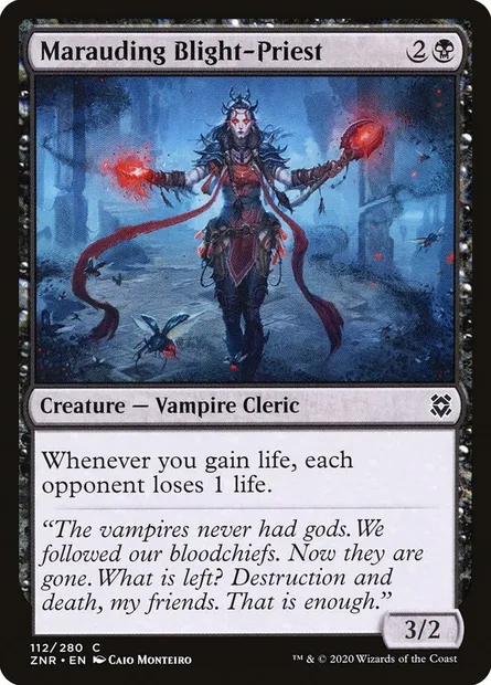 Marauding Blight-Priest, Magic card ZNR 112 — Zendikar Rising set