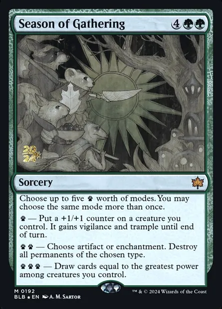 Season of Gathering, Magic card PBLB 192s — Bloomburrow Promos set