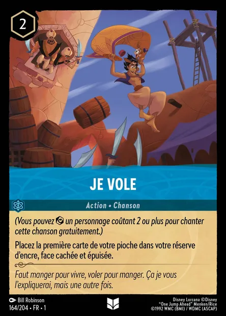 Je vole, carte Disney Lorcana CH1-164 — extension Premier Chapitre