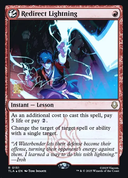 Redirect Lightning, Magic card PTLA 151s — Avatar: The Last Airbender Promos set