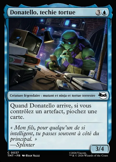 Donatello, techie tortue, carte Magic TMT 37 — extension Teenage Mutant Ninja Turtles