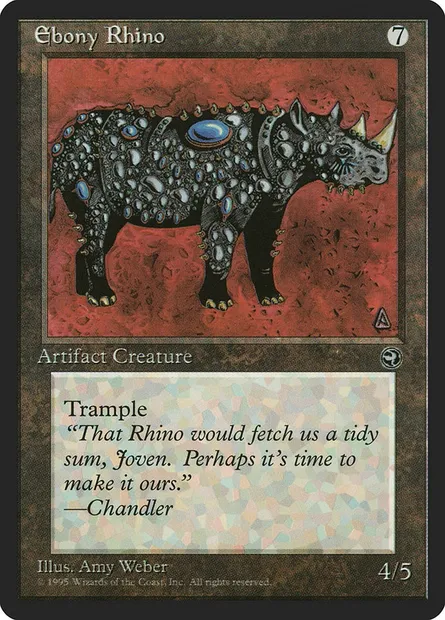 Ebony Rhino, Magic card HML 106 — Homelands set