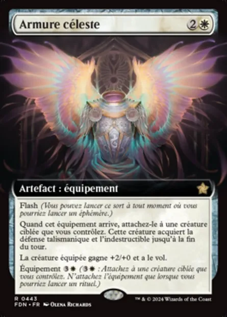 Armure céleste, carte Magic FDN 443 — extension Foundations
