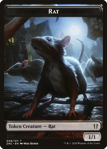 Rat, carte Magic TZNC 6 — extension Zendikar Rising Commander Tokens