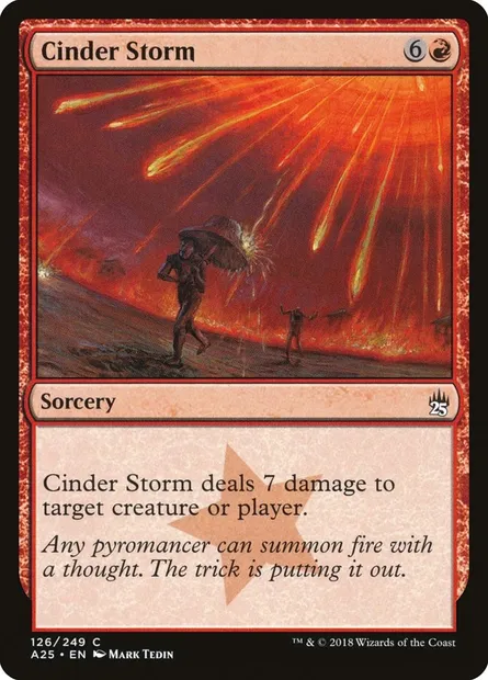 Cinder Storm, Magic card A25 126 — Masters 25 set