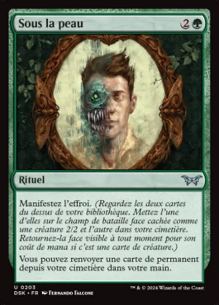 Sous la peau, carte Magic DSK 203 — extension Duskmourn: House of Horror